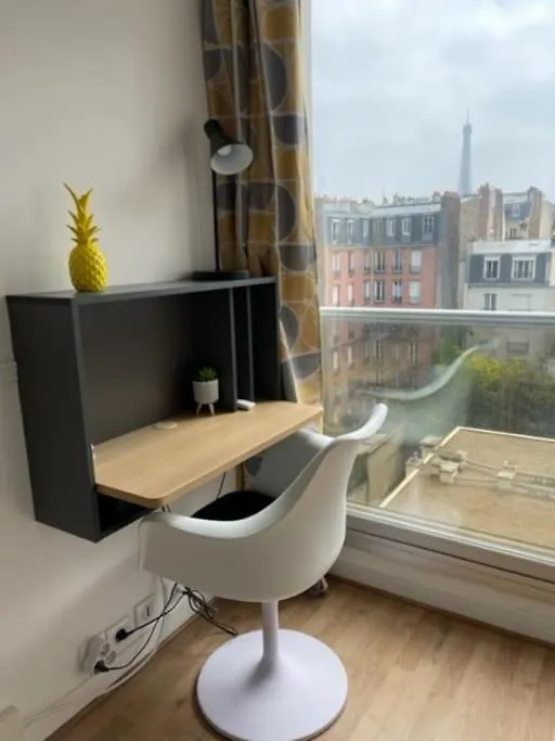 Calme Avec Vue Toits De Et Tour Eiffel Париж